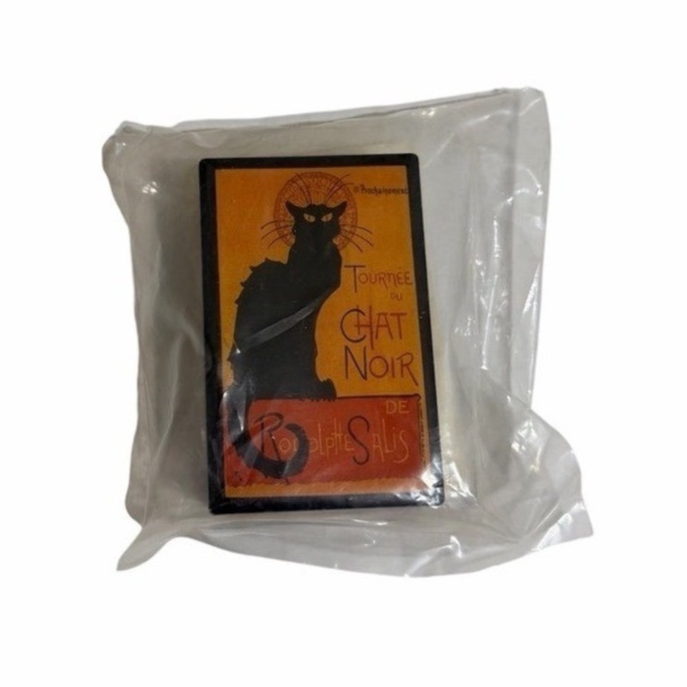 Vintage Chat Noir Mint Box Black Cat Sealed - Orange and Black MCM Retro